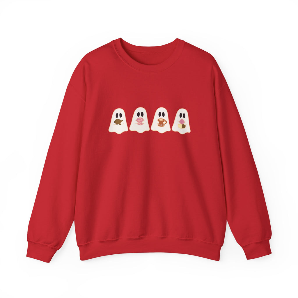 Cefecito Ghost Unisex Crewneck Sweatshirt, cafecito y chisme, cafecito y panesito, cute ghost christmas sweater, halloween ghost sweater