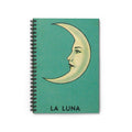 La Luna crescent moon Notebook | Spiral Ruled Journal, Vintage tarot moon art | Artist sketchbook | Artist gifts
