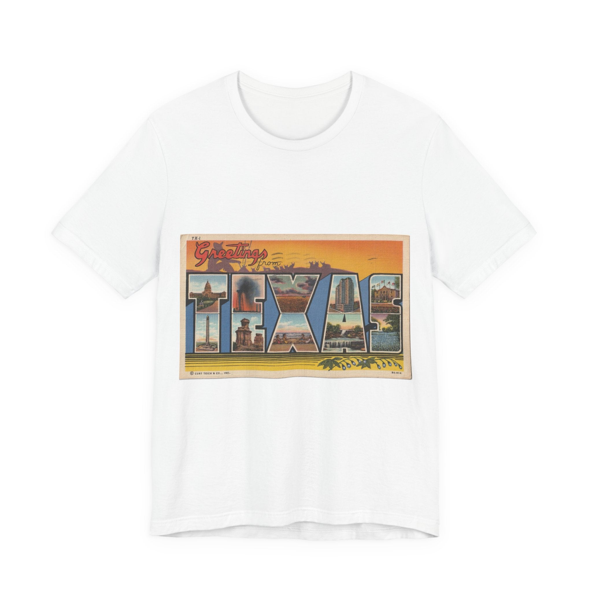 Vintage Postcard Tshirts | Retro Texas postcard Tshirts | Vintage 70s | Dad Shirt Vintage | Dad Gift | Souvenir Shirt Unisex Soft Cotton
