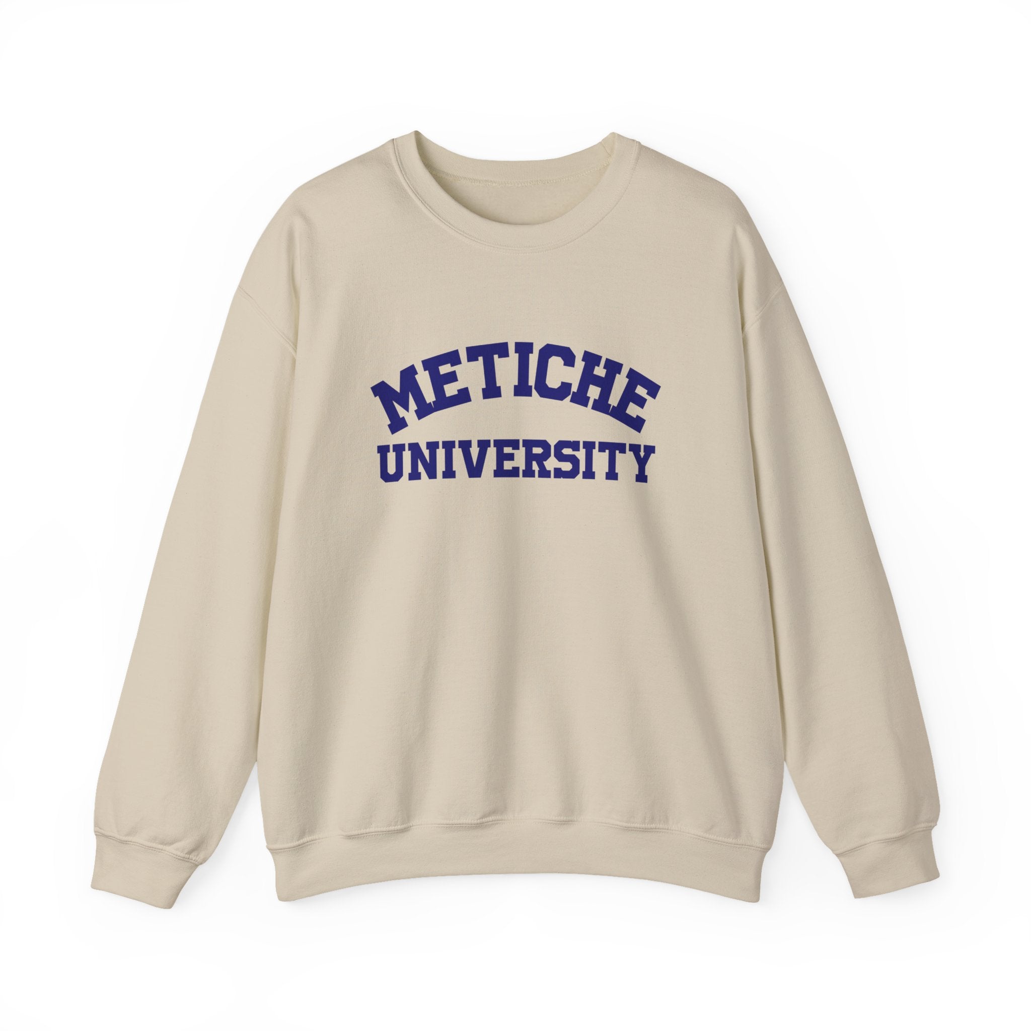 Metiche University Unisex Crewneck Sweatshirt, college sweater, college hoodie, cute spanish sweater funny mexican crewneck, metiche shirt