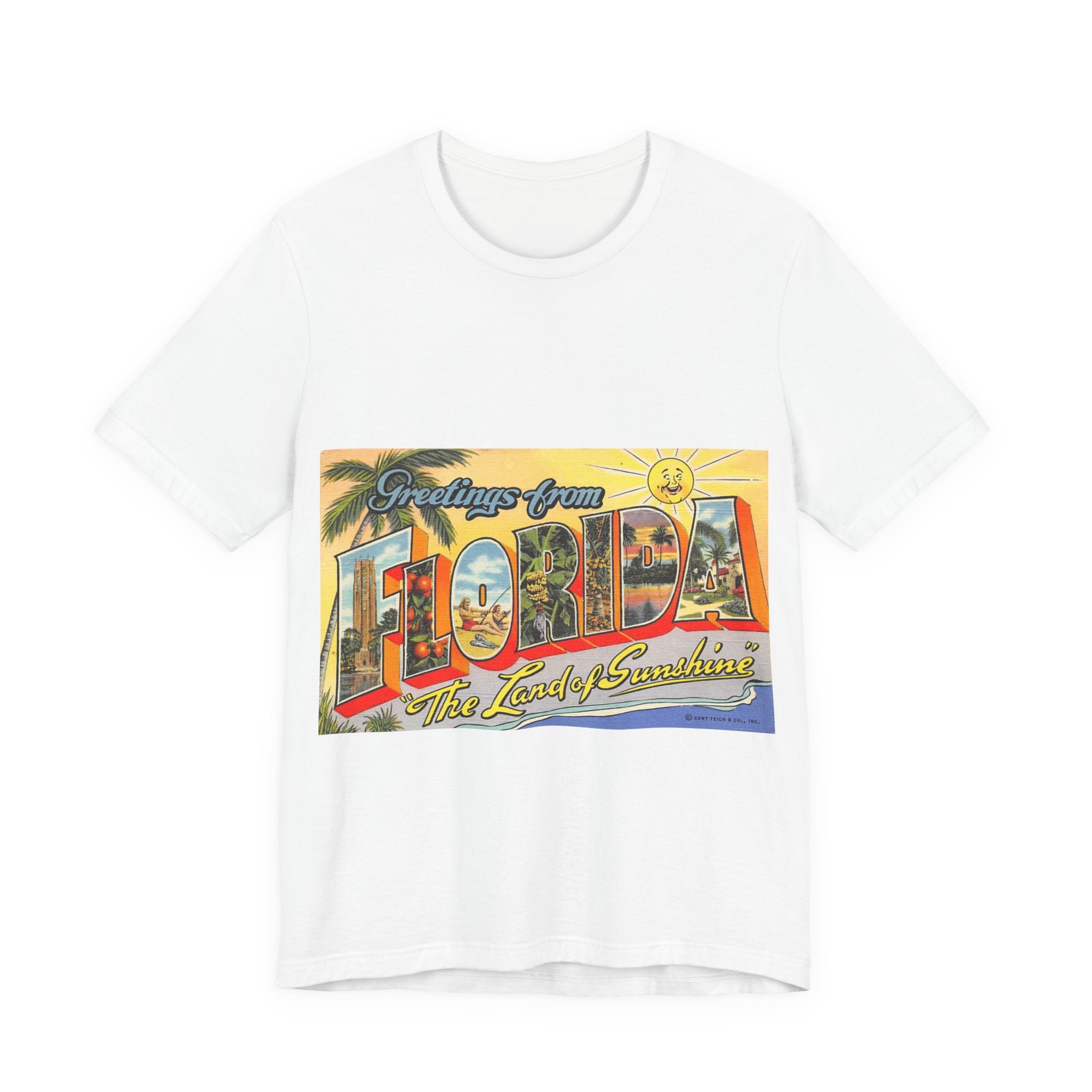 Vintage Postcard Tshirts | Retro Florida postcard Tshirts | Vintage 70s | Dad Shirt Vintage | Dad Gift | Souvenir Shirt Unisex Soft Cotton
