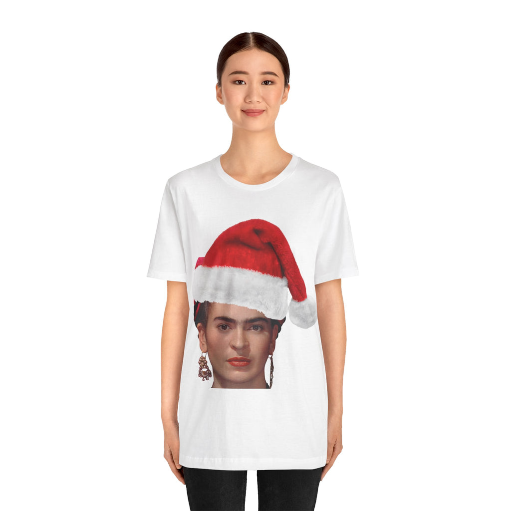 Frida Kahlo Santa Hat Shirt | Frida | Mexican Artist Shirt | Latina Gifts | Hispanic Gifts | Gifts for Latinos | Artist Shirt