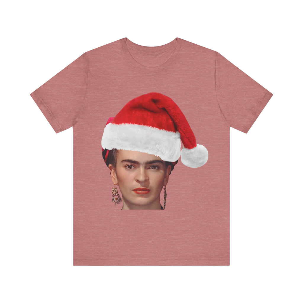 Frida Kahlo Santa Hat Shirt | Frida | Mexican Artist Shirt | Latina Gifts | Hispanic Gifts | Gifts for Latinos | Artist Shirt