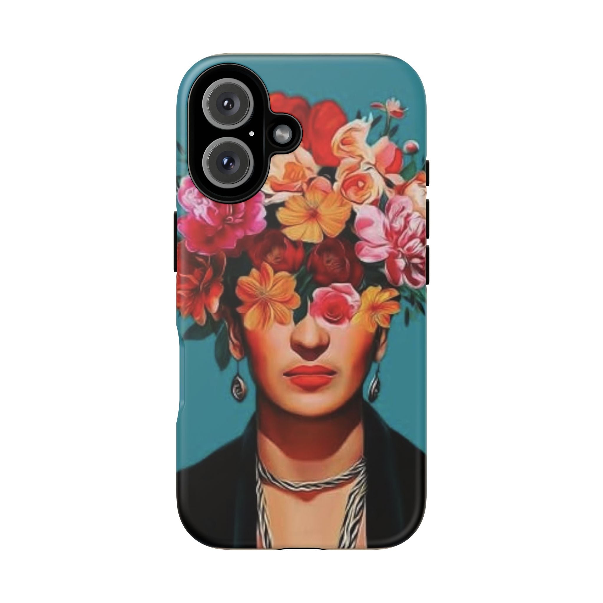 Frida Kahlo Floral Portrait Phone Case | Frida-inspired flower crown iPhone cover | Custom iphone case