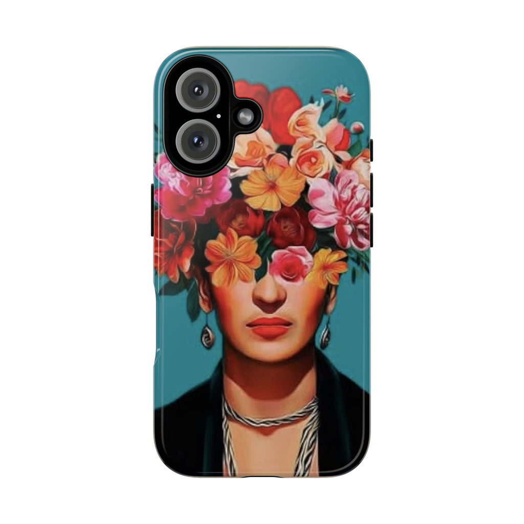 Frida Kahlo Floral Portrait Phone Case | Frida-inspired flower crown iPhone cover | Custom iphone case