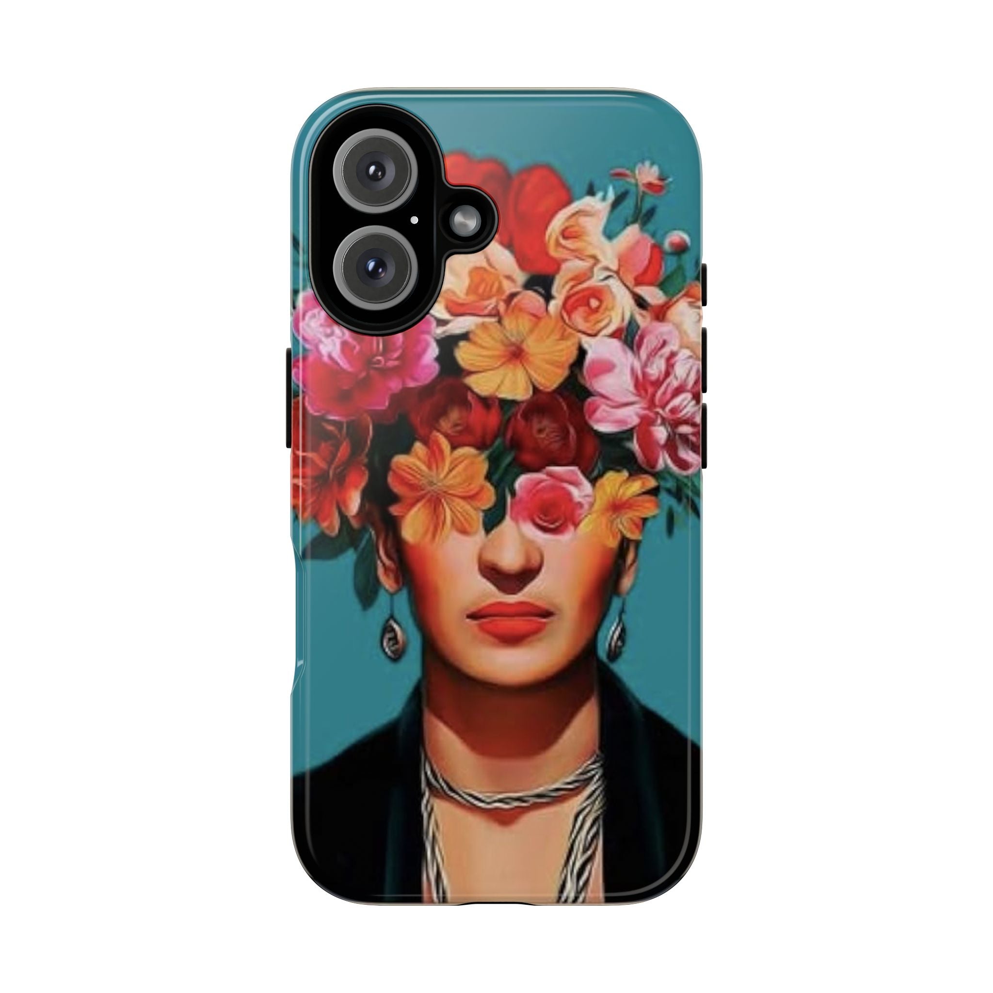Frida Kahlo Floral Portrait Phone Case | Frida-inspired flower crown iPhone cover | Custom iphone case