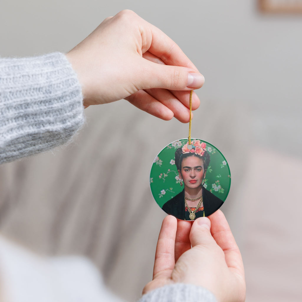 Frida Kahlo Ornament | Frida Kahlo Ceramic Round Decoration
