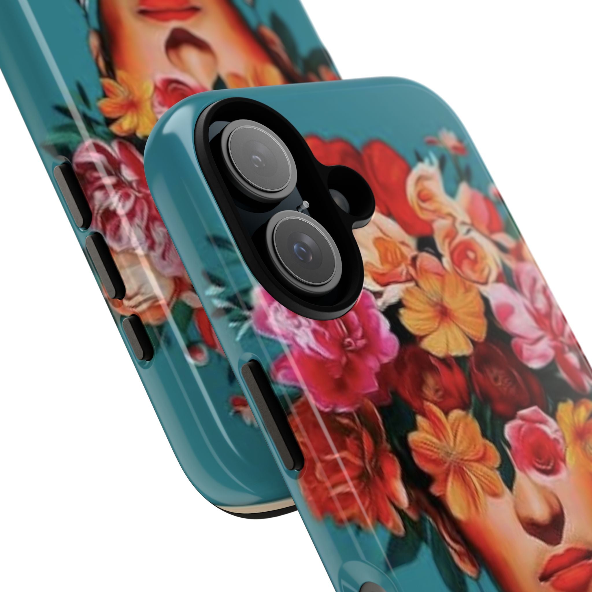 Frida Kahlo Floral Portrait Phone Case | Frida-inspired flower crown iPhone cover | Custom iphone case