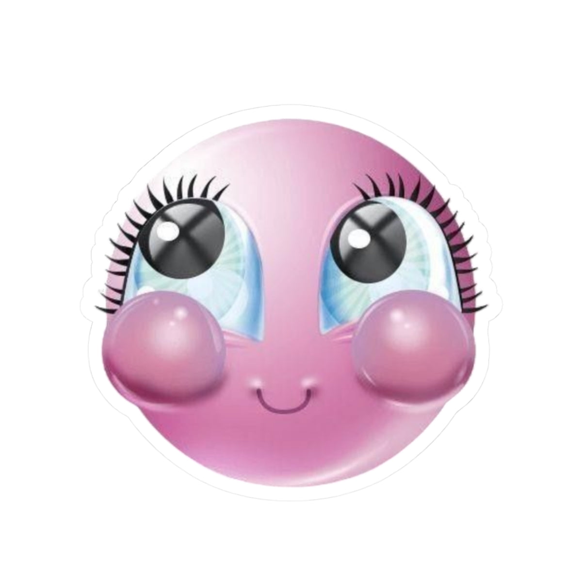 Cute girlie reaction Kiss-Cut Stickers | water bottle sticker, kindle sticker, laptop decal, luggage stickers, reaction stickers
