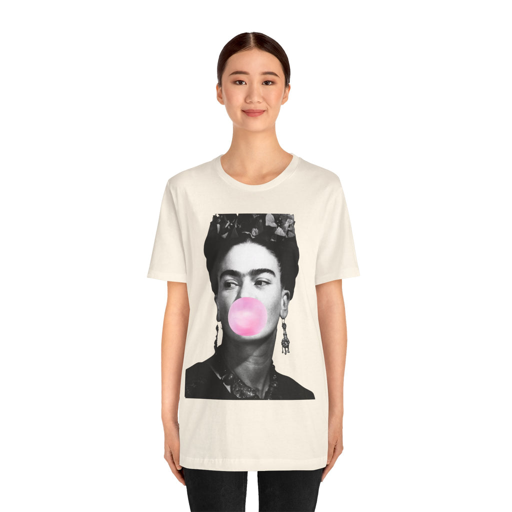Frida Kahlo with Bubblegum Shirt | Frida | Mexican Artist Shirt | Latina Gifts | Hispanic Gifts | Gifts for Latinos | Artist Shirt