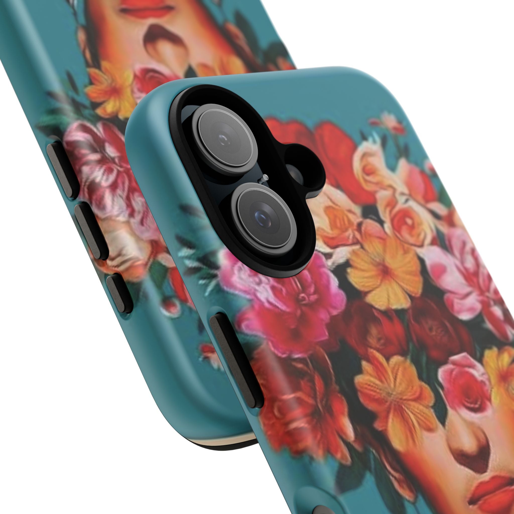 Frida Kahlo Floral Portrait Phone Case | Frida-inspired flower crown iPhone cover | Custom iphone case
