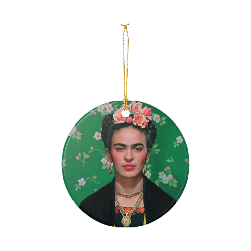 Frida Kahlo Ornament | Frida Kahlo Ceramic Round Decoration