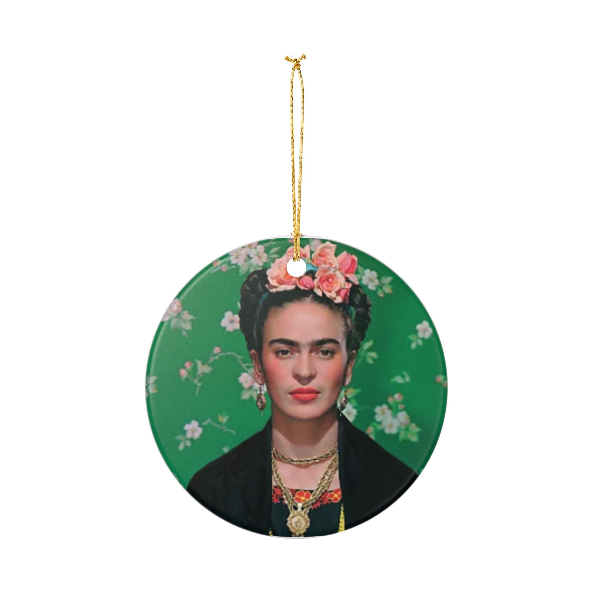 Frida Kahlo Ornament | Frida Kahlo Ceramic Round Decoration