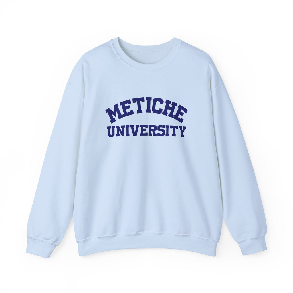 Metiche University Unisex Crewneck Sweatshirt, college sweater, college hoodie, cute spanish sweater funny mexican crewneck, metiche shirt