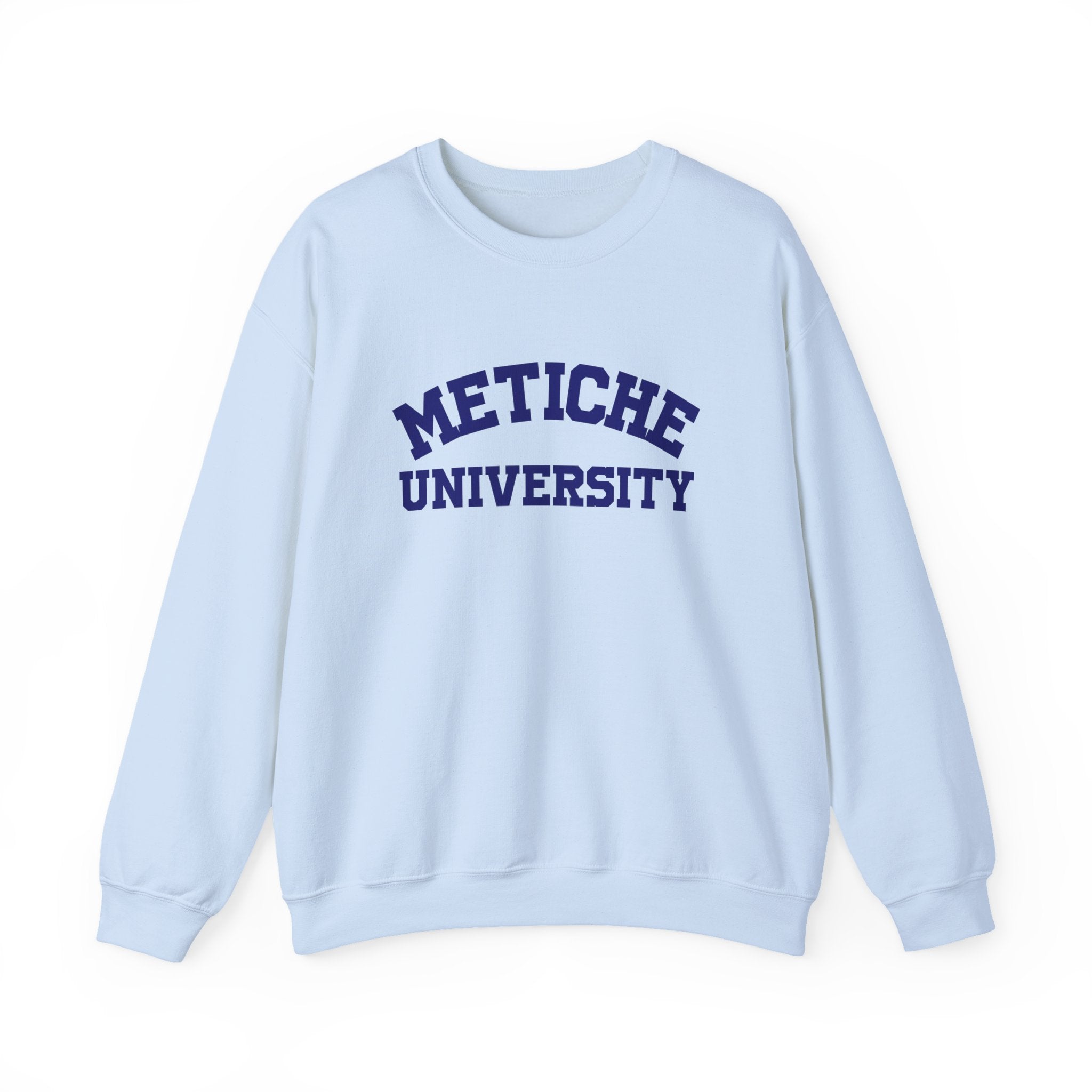 Metiche University Unisex Crewneck Sweatshirt, college sweater, college hoodie, cute spanish sweater funny mexican crewneck, metiche shirt
