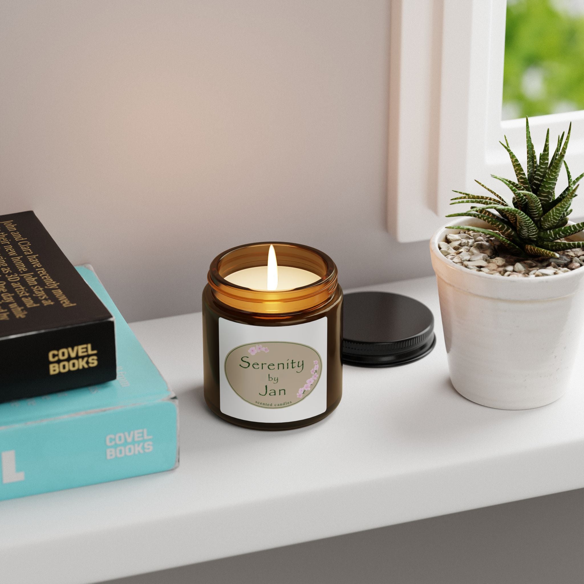 Serenity by Jan Candle | Amber Jar Soy Candle | Office Gifts | White Elephant Gifts
