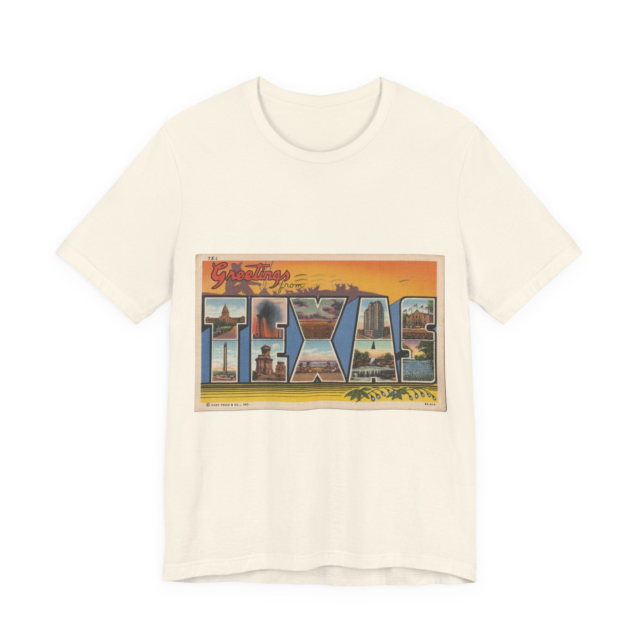 Vintage Postcard Tshirts | Retro Texas postcard Tshirts | Vintage 70s | Dad Shirt Vintage | Dad Gift | Souvenir Shirt Unisex Soft Cotton