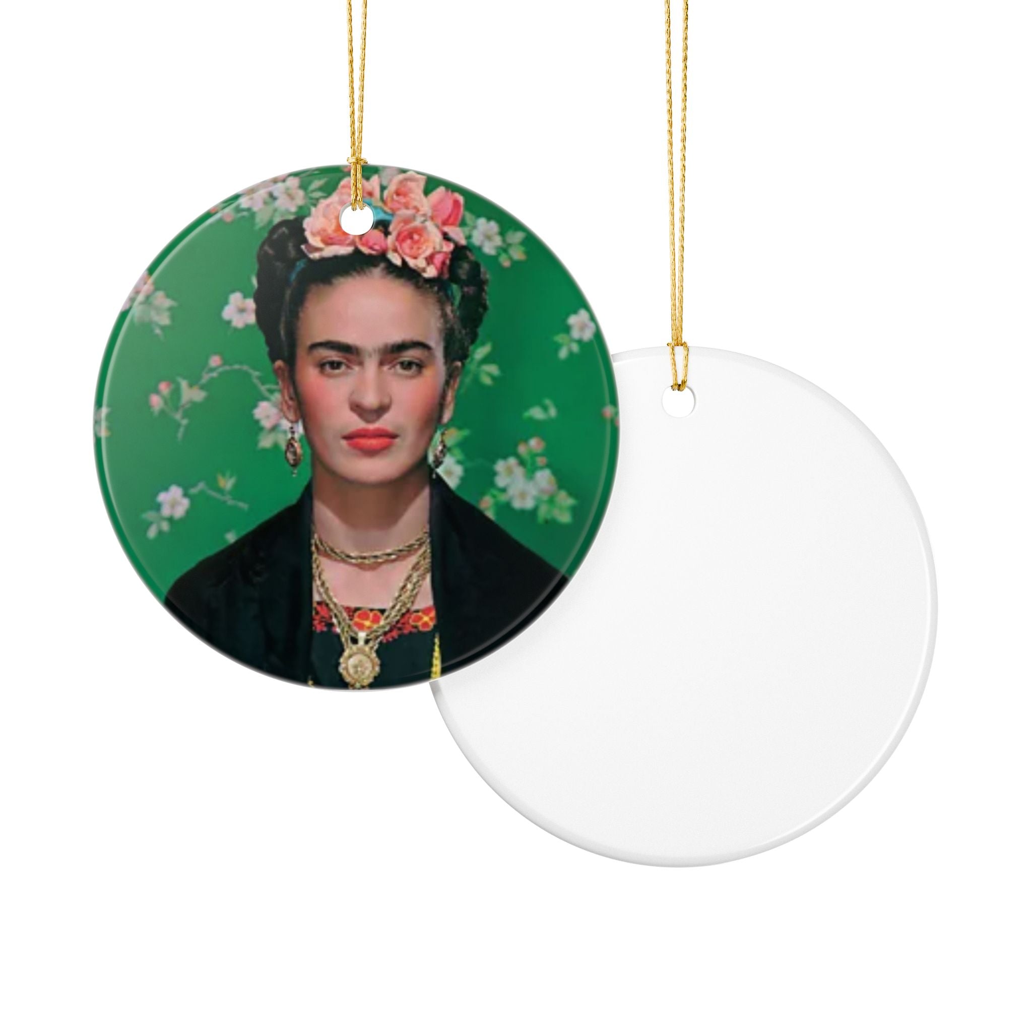 Frida Kahlo Ornament | Frida Kahlo Ceramic Round Decoration