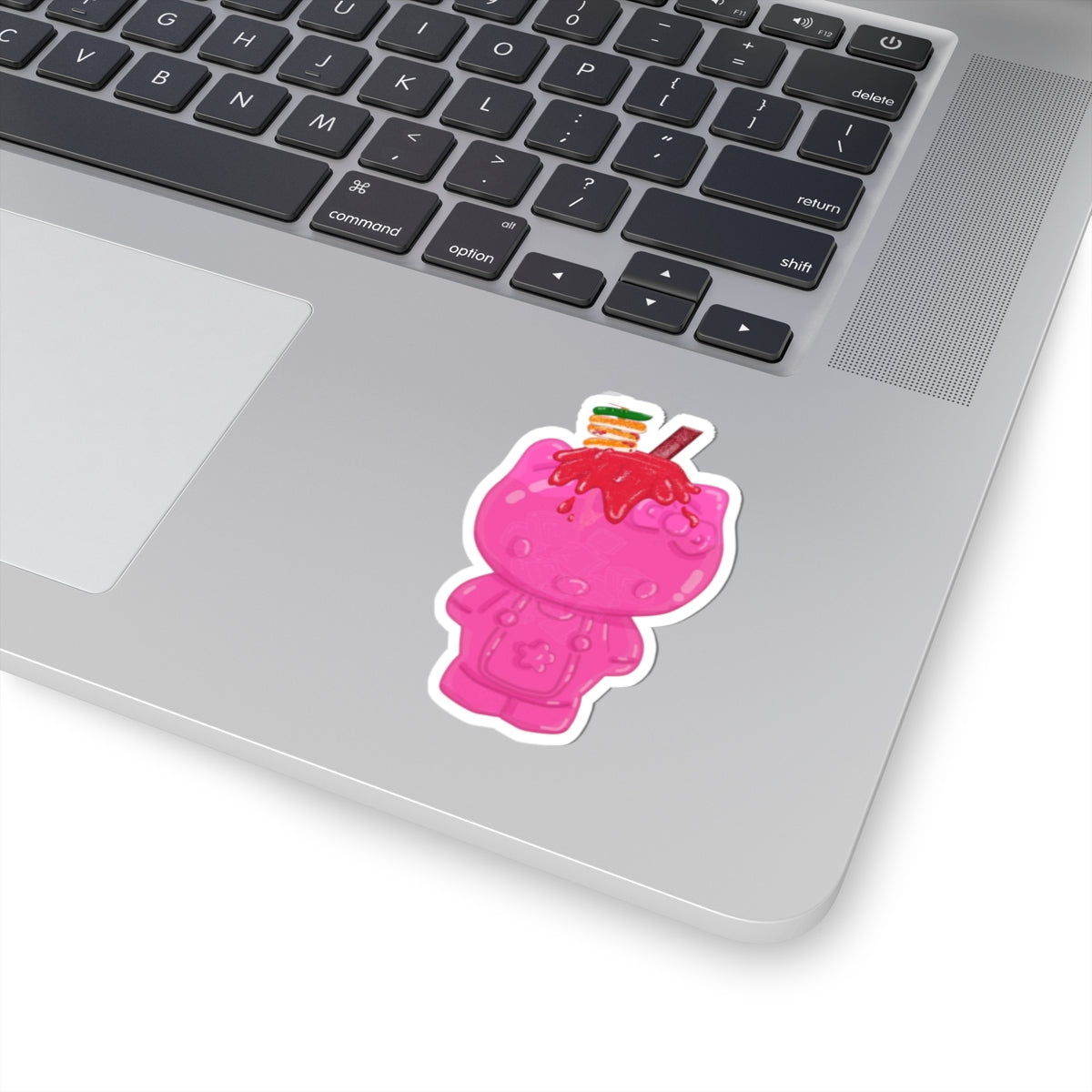 Pink kitty candy Kiss-Cut Stickers | water bottle sticker, kindle sticker, laptop decal, luggage stickers, reaction stickers, pink stickers