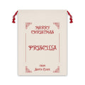 Personalized Merry Christmas Gift Bag | Santa Claus Drawstring Bag