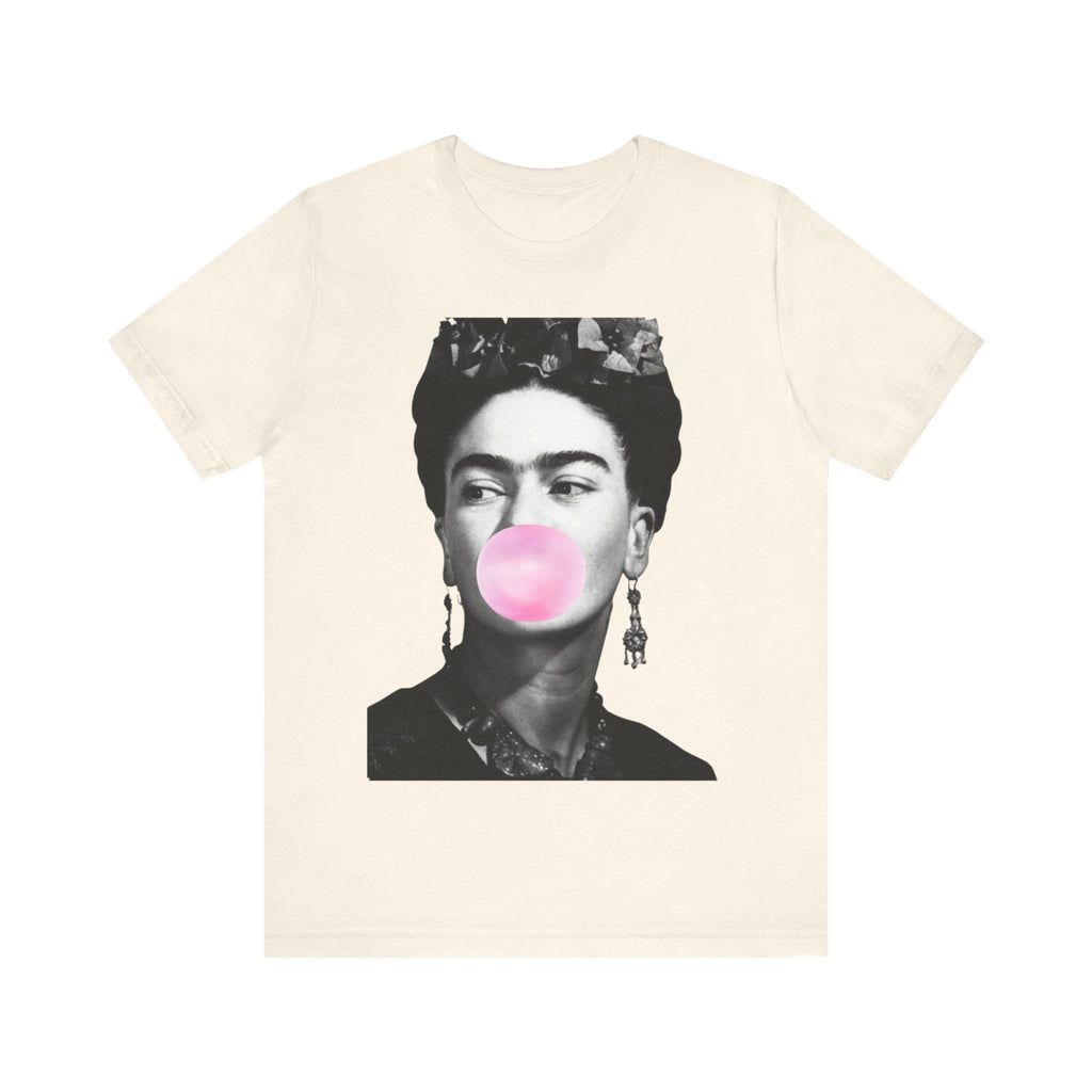 Frida Kahlo with Bubblegum Shirt | Frida | Mexican Artist Shirt | Latina Gifts | Hispanic Gifts | Gifts for Latinos | Artist Shirt