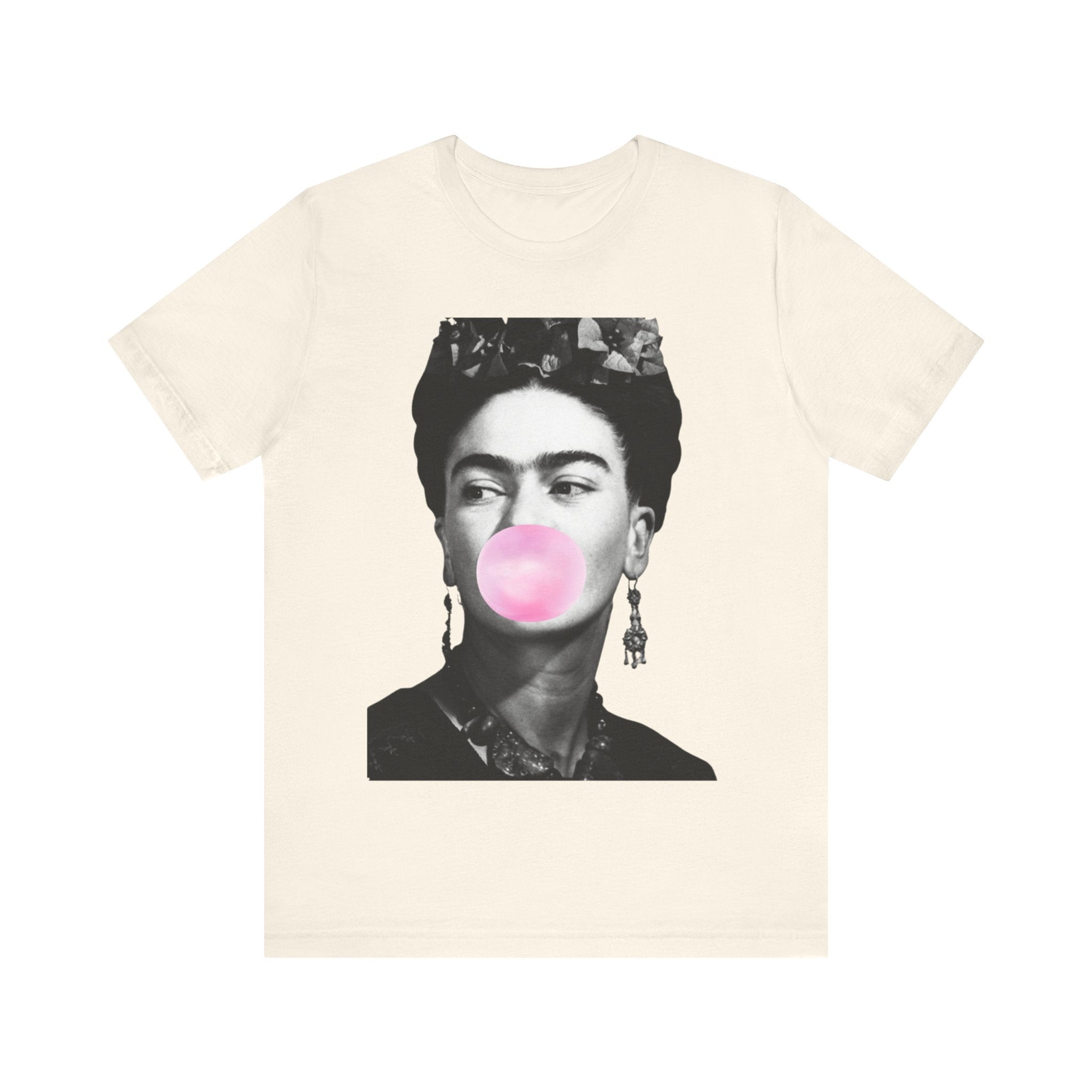 Frida Kahlo with Bubblegum Shirt | Frida | Mexican Artist Shirt | Latina Gifts | Hispanic Gifts | Gifts for Latinos | Artist Shirt