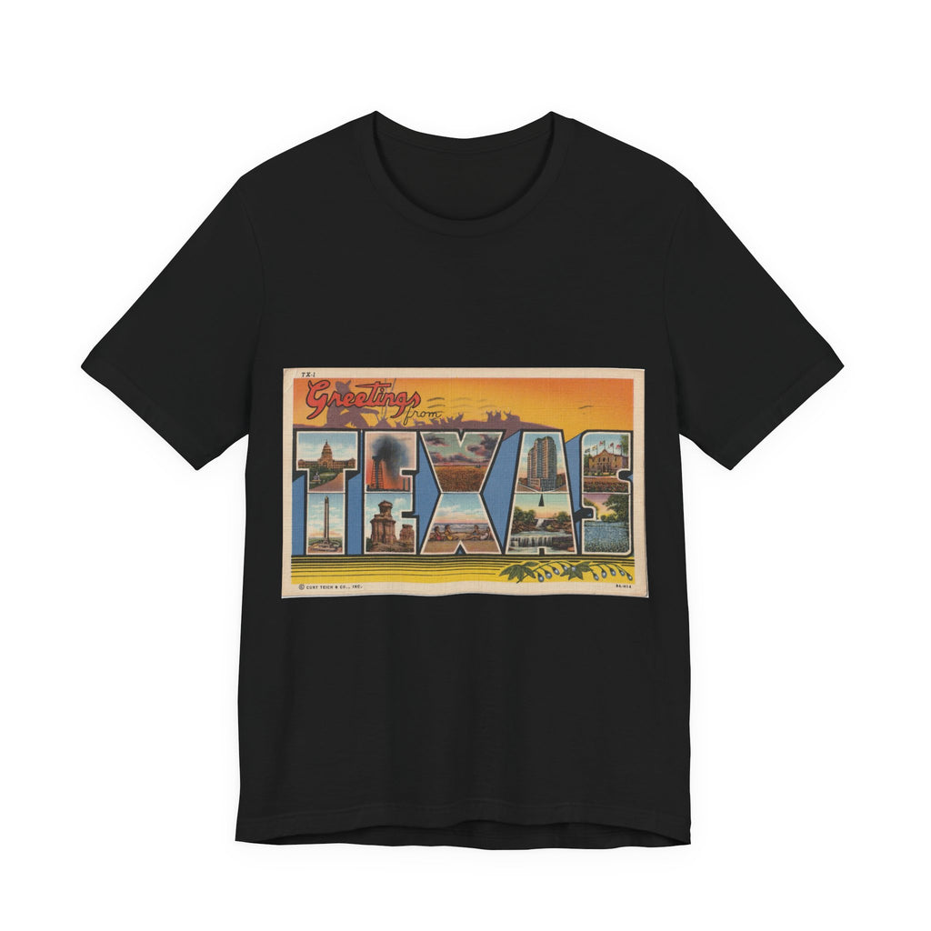 Vintage Postcard Tshirts | Retro Texas postcard Tshirts | Vintage 70s | Dad Shirt Vintage | Dad Gift | Souvenir Shirt Unisex Soft Cotton