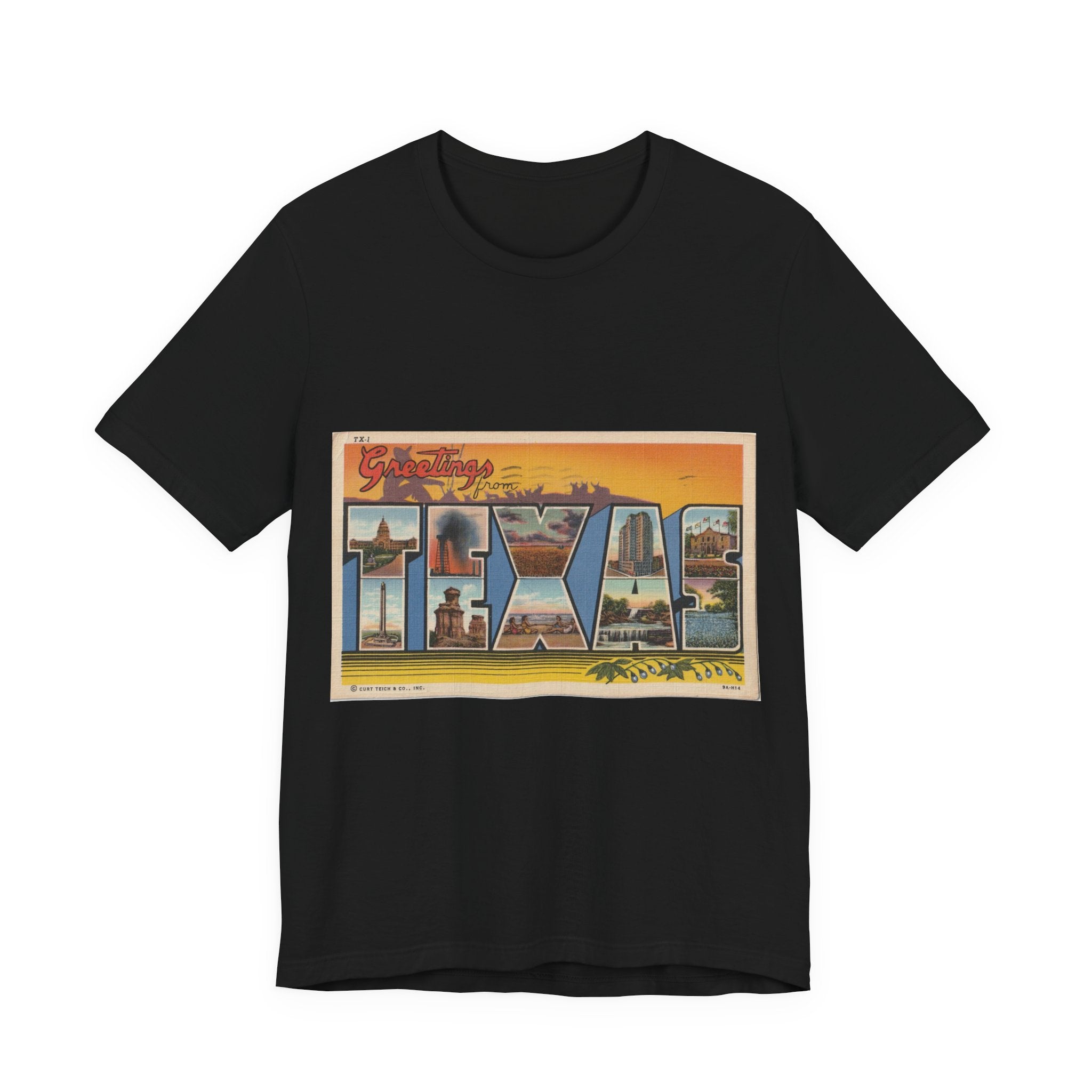 Vintage Postcard Tshirts | Retro Texas postcard Tshirts | Vintage 70s | Dad Shirt Vintage | Dad Gift | Souvenir Shirt Unisex Soft Cotton