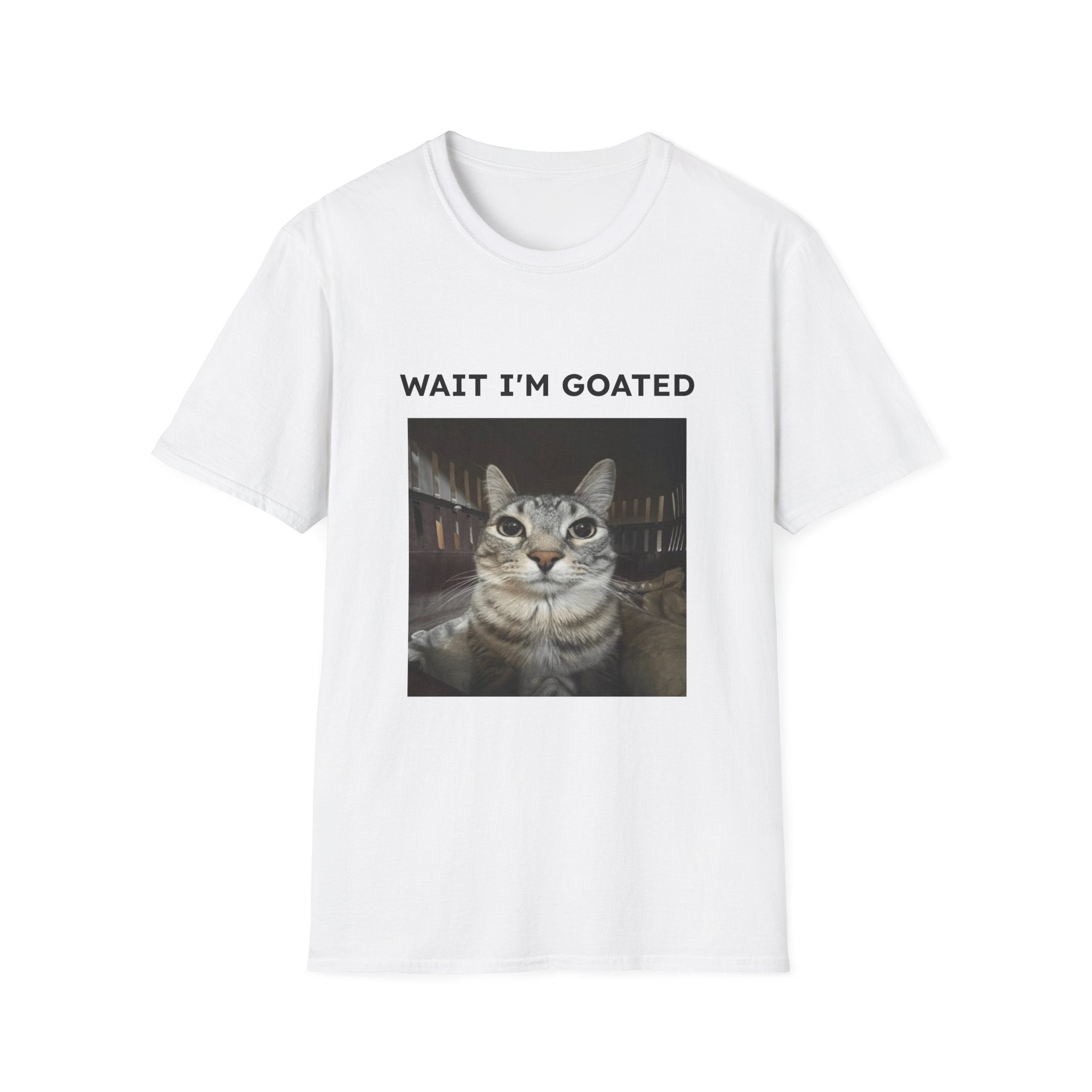 Wait I'm Goated cat T-Shirt | Meme cat shirt, humorous pet tshirt, Gen Z shirts, meme shirts, hoodie, funny tshirts, tik tok shirts