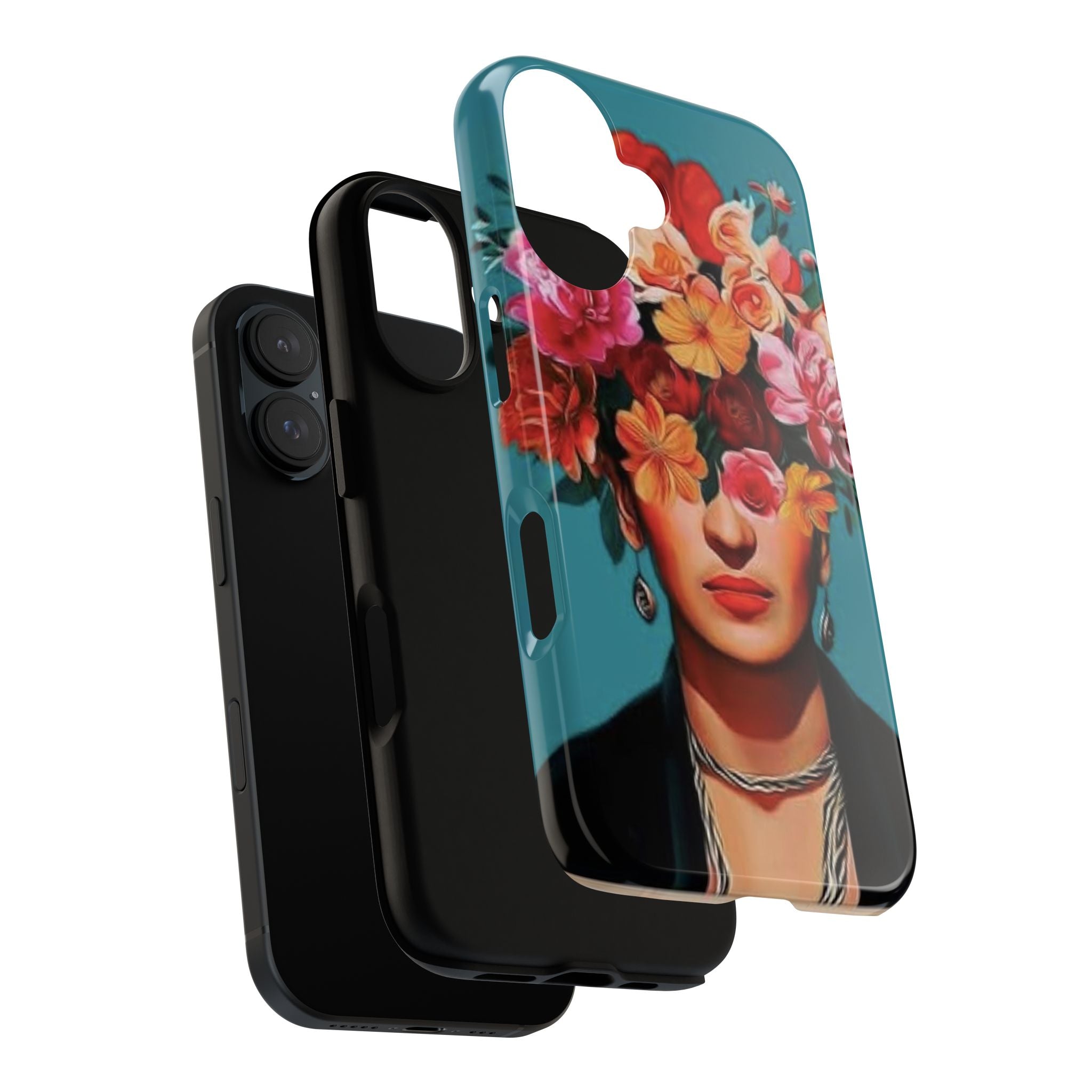 Frida Kahlo Floral Portrait Phone Case | Frida-inspired flower crown iPhone cover | Custom iphone case