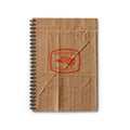 Hecho en Mexico stamp Notebook | Kraft paper crinkle cover, ruled spiral notebook | Artist Sketchbook | Mexican gifts