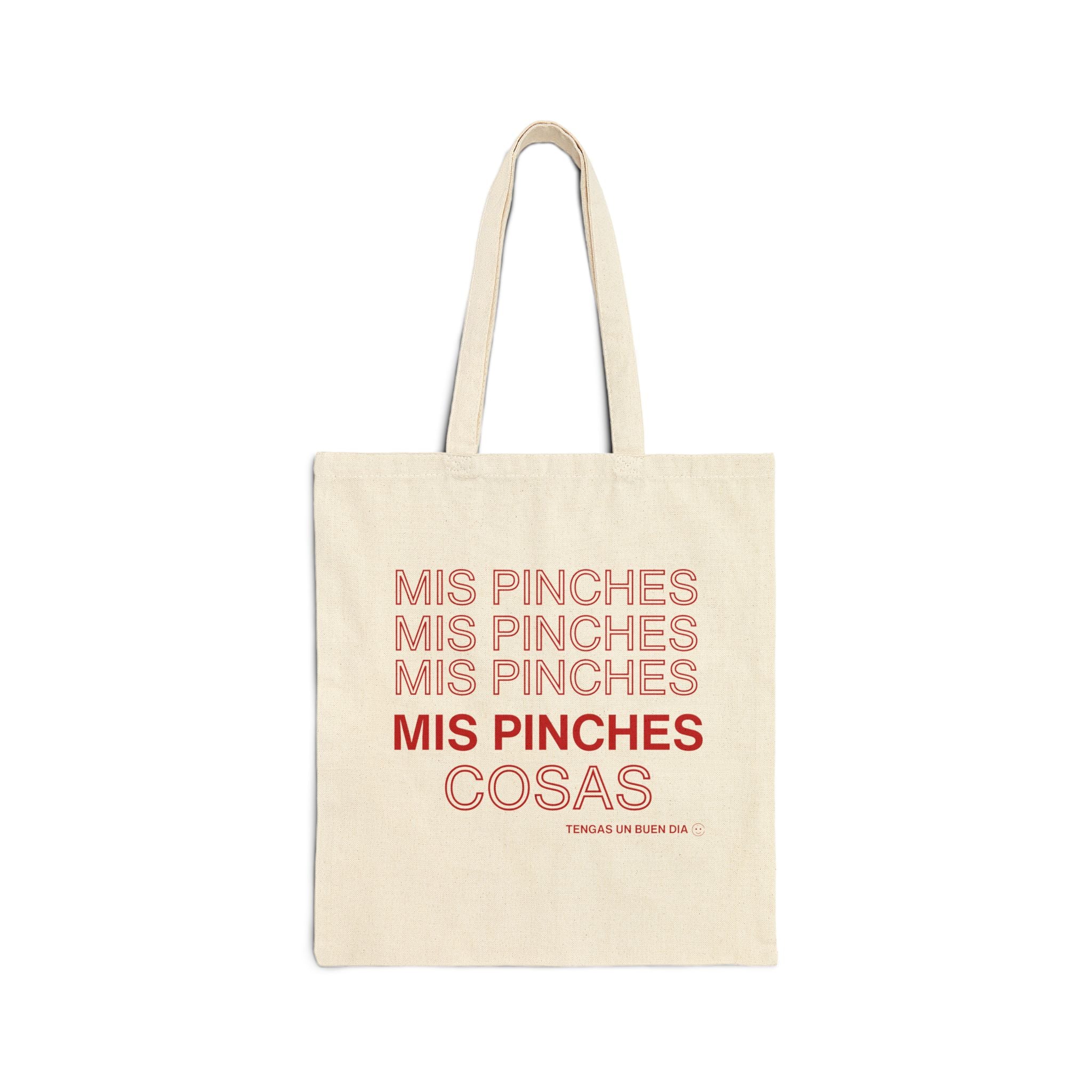 Mis Pinches Cosas Tote Bag | Spanish Phrase Canvas Market Bag