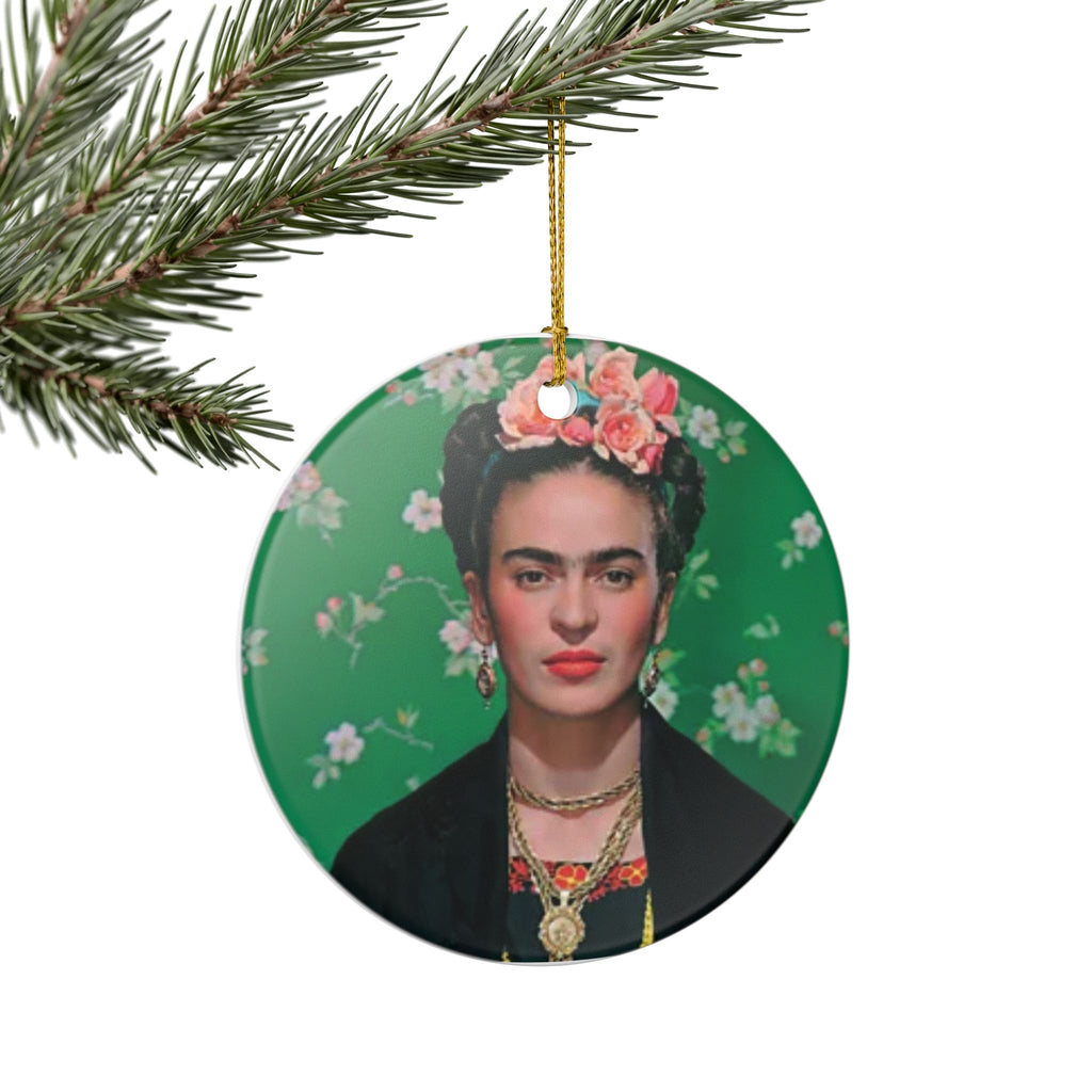 Frida Kahlo Ornament | Frida Kahlo Ceramic Round Decoration