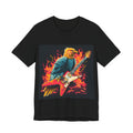 Rock and Roll Eagle with Guitar Shirt | Rock Music | Funny Humor Tees | Dad Gifts | Funny Dad Joke Gifts | Fathers Day Gifts | Tiktok Shirts