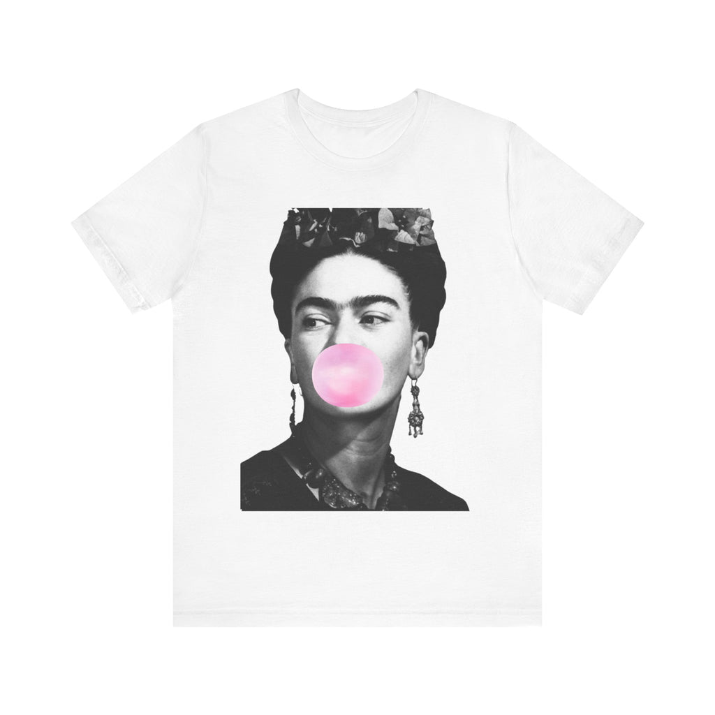 Frida Kahlo with Bubblegum Shirt | Frida | Mexican Artist Shirt | Latina Gifts | Hispanic Gifts | Gifts for Latinos | Artist Shirt