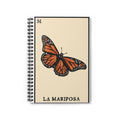 Vintage Loteria La Mariposa Monarch Butterfly Spiral Notebook | Vintage Ruled Journal | Artist Sketchbook