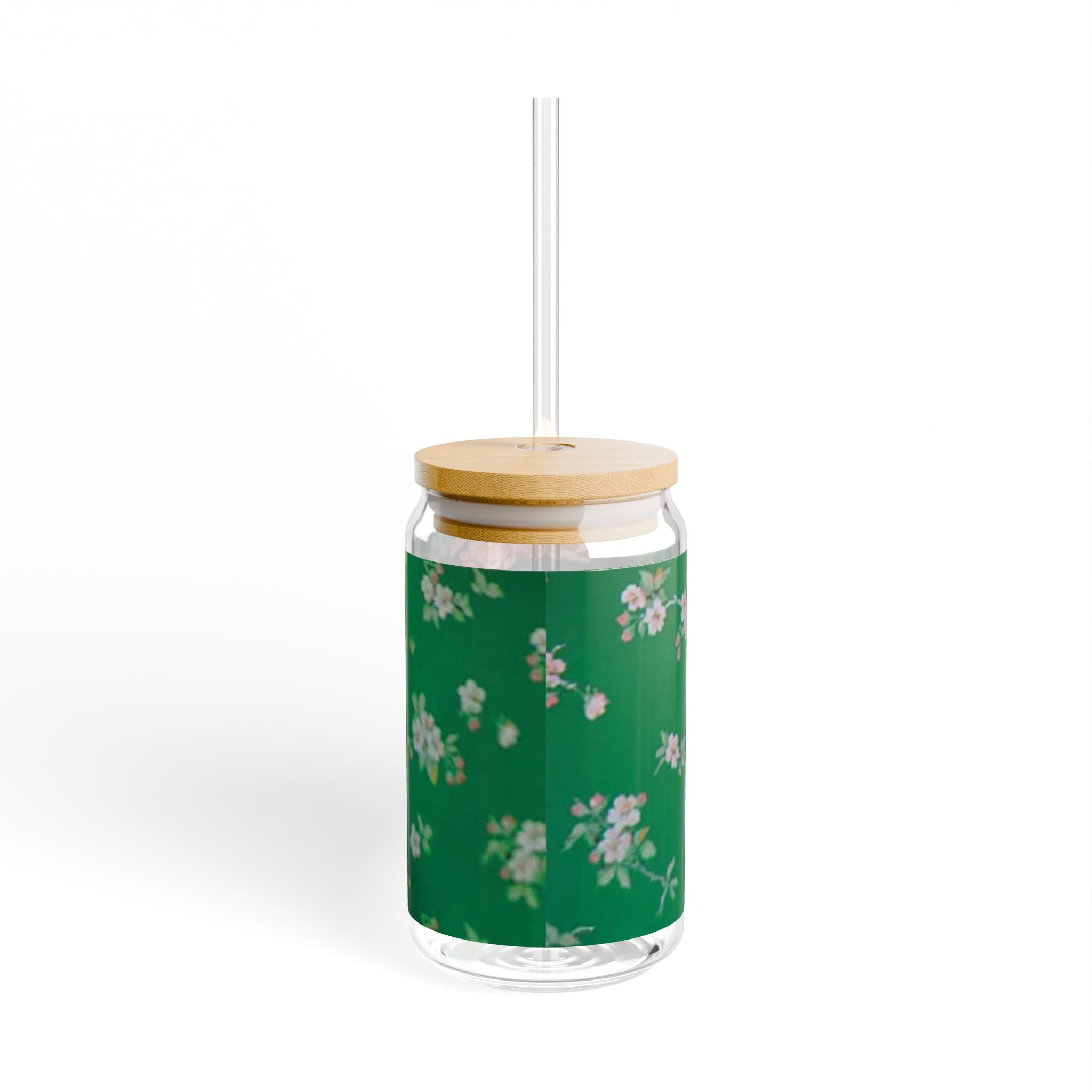 Frida Kahlo Green Flower Portrait Sipper Glass | 16oz | Feminist Art Cup | Frida | Boho Mexican Folk Art | Authentic Gifts