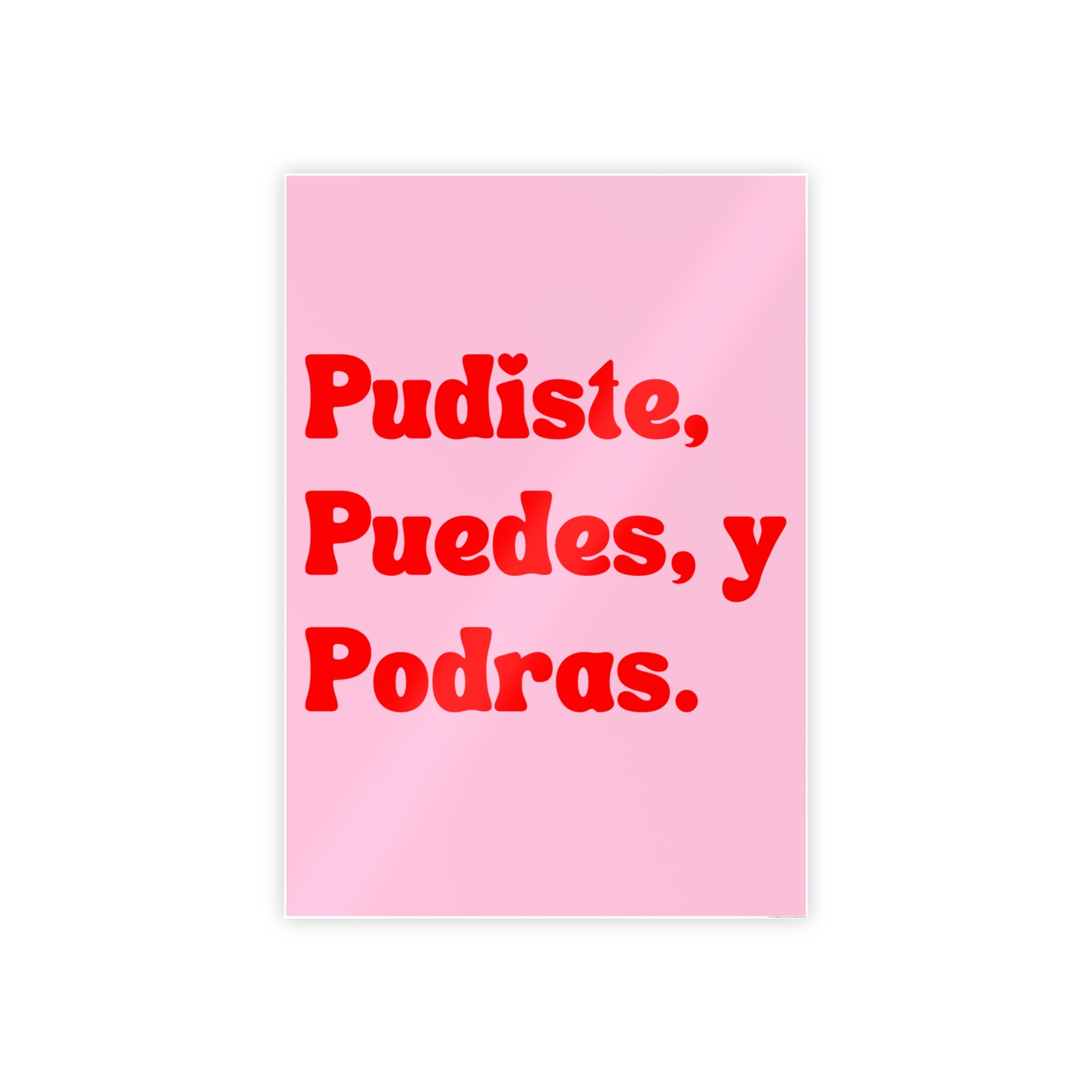 Y PODRAS Poster | Colorful Latina Art | Latina Illustration Print | Pink Wall Art | Pink Art Print | Pink Room Aesthetic | Spanish Poster