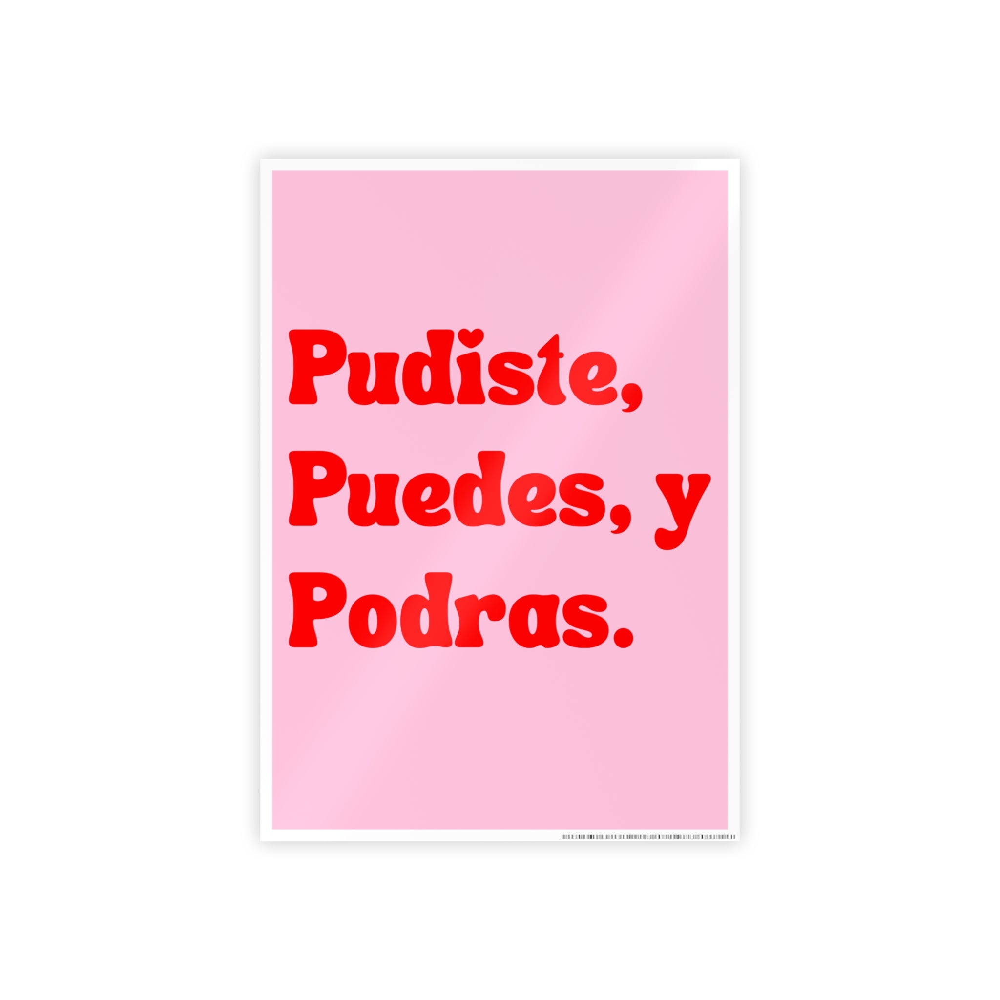 Y PODRAS Poster | Colorful Latina Art | Latina Illustration Print | Pink Wall Art | Pink Art Print | Pink Room Aesthetic | Spanish Poster