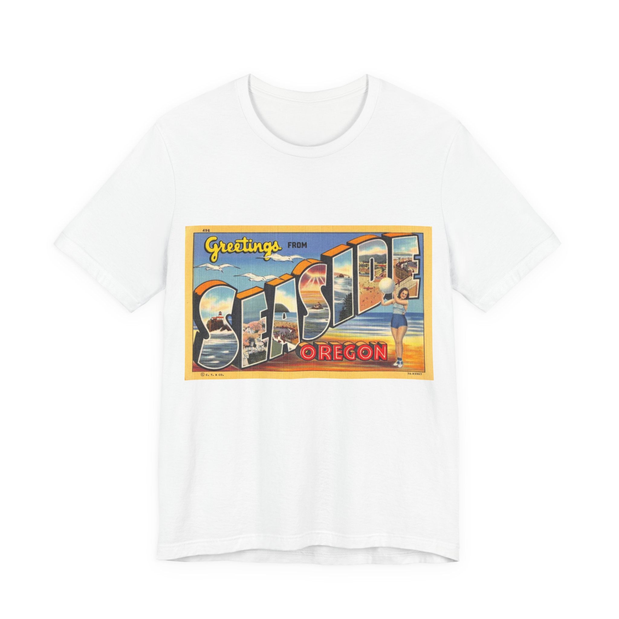 Vintage Postcard Tshirts | Retro Oregon postcard Tshirts | Vintage 70s | Dad Shirt Vintage | Dad Gift | Souvenir Shirt Unisex Soft Cotton