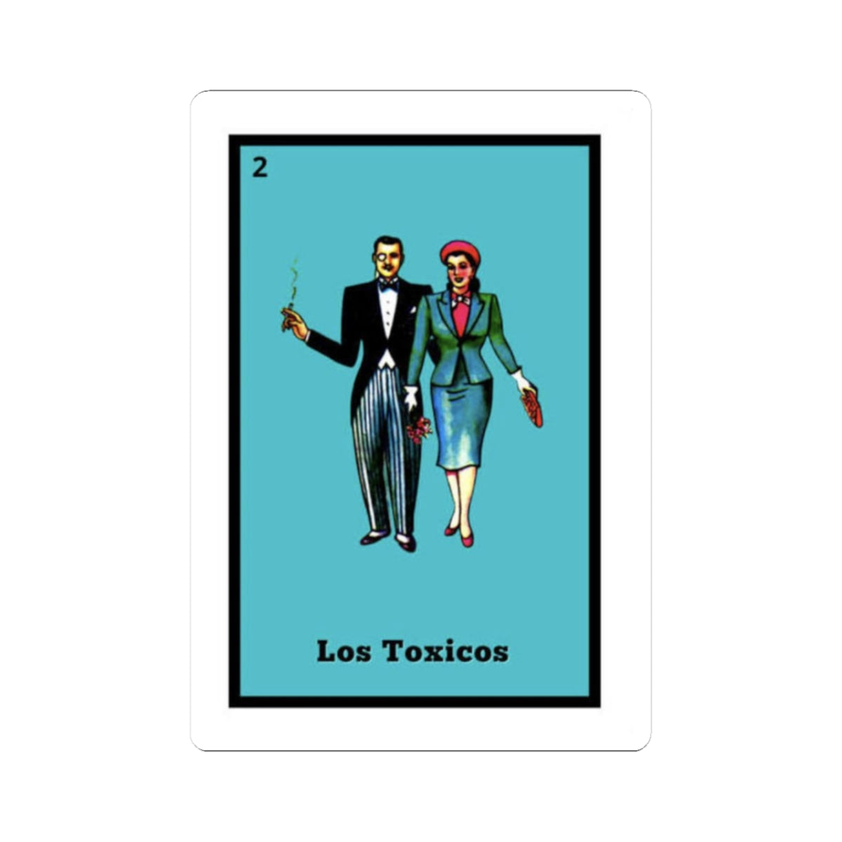 Mexican Loteria los toxicos Kiss-Cut Stickers | water bottle sticker, kindle sticker, laptop decal, luggage stickers, reaction stickers