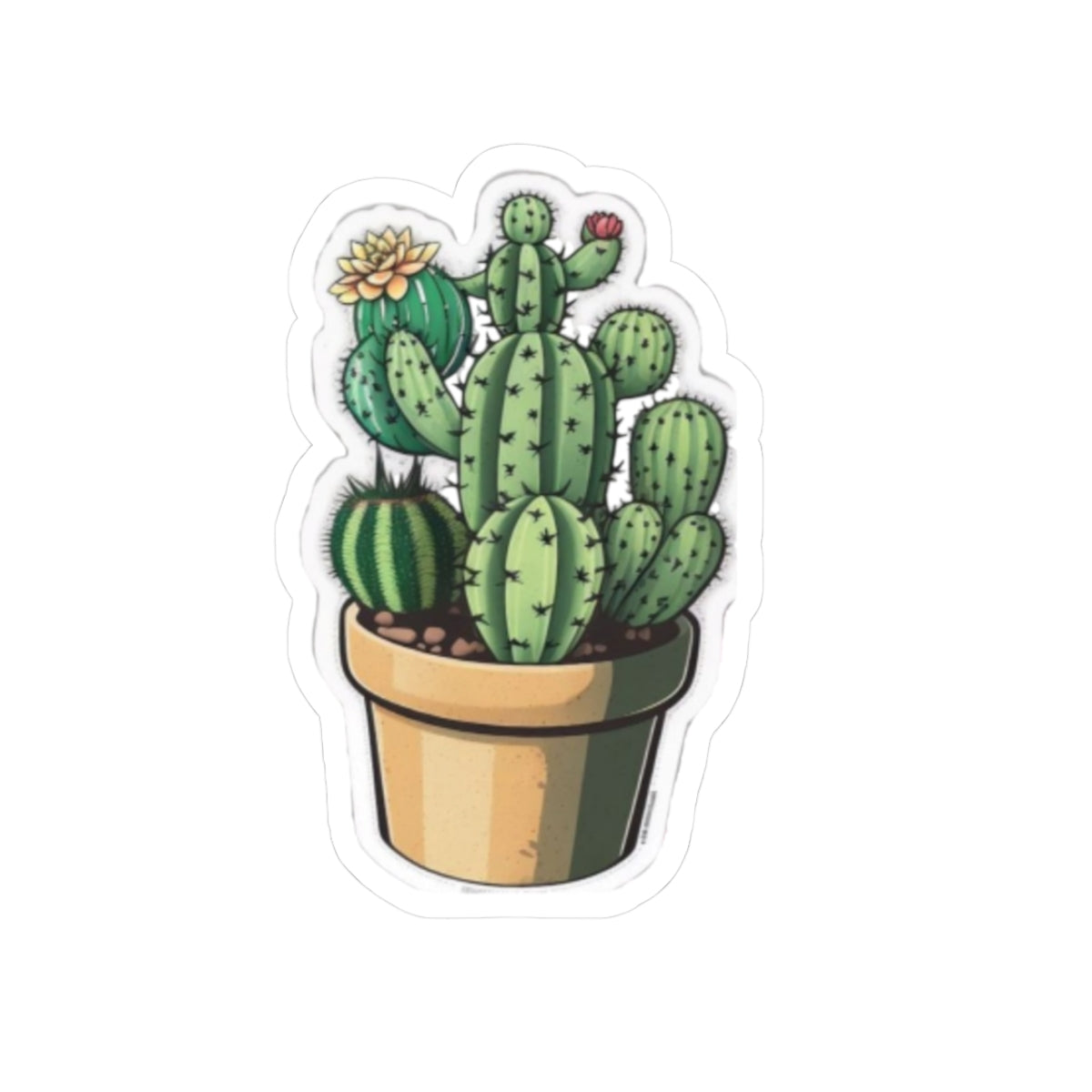 Mexican Cactus Kiss-Cut Stickers | water bottle sticker, kindle sticker, laptop decal, luggage stickers, reaction stickers, latina stickers