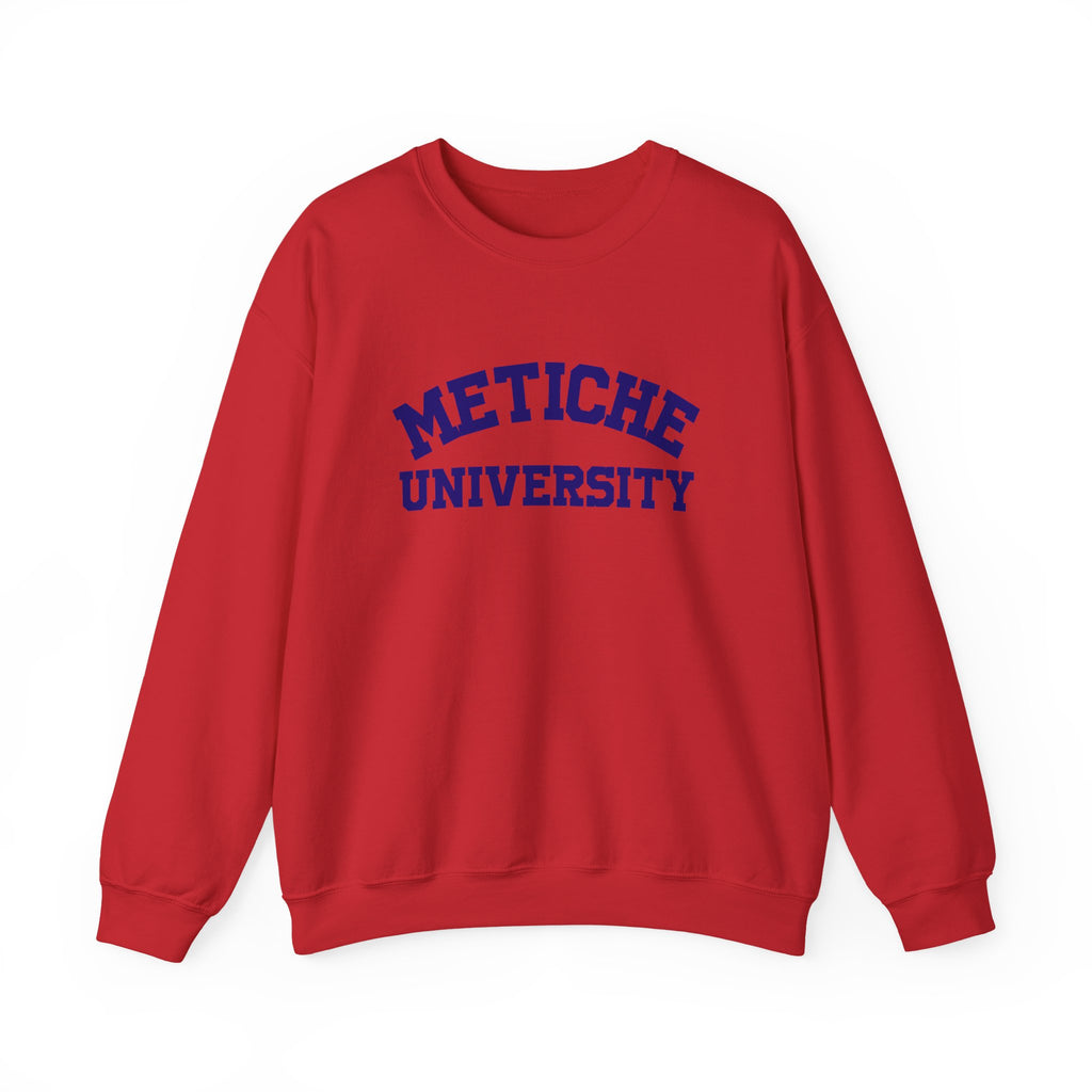 Metiche University Unisex Crewneck Sweatshirt, college sweater, college hoodie, cute spanish sweater funny mexican crewneck, metiche shirt