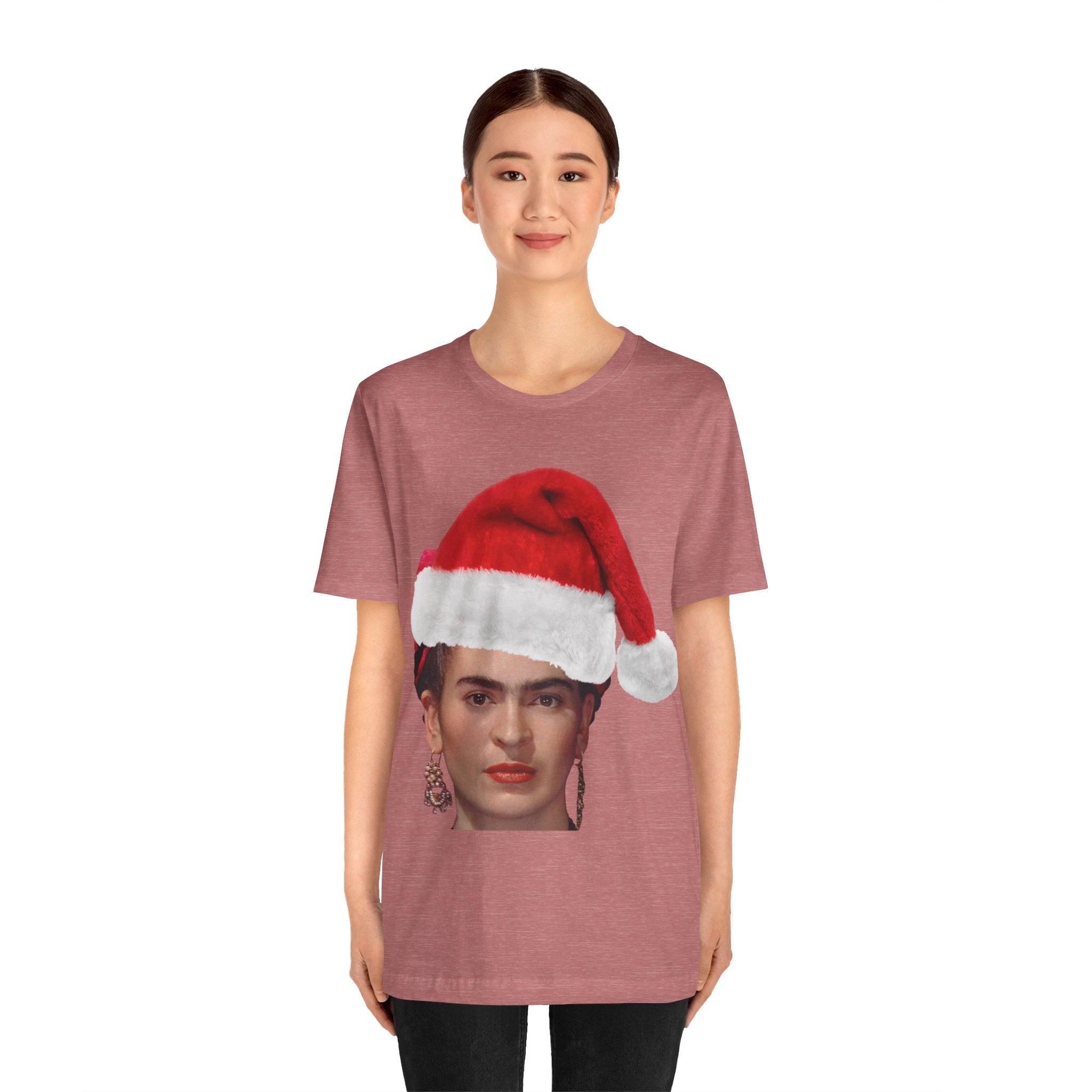 Frida Kahlo Santa Hat Shirt | Frida | Mexican Artist Shirt | Latina Gifts | Hispanic Gifts | Gifts for Latinos | Artist Shirt