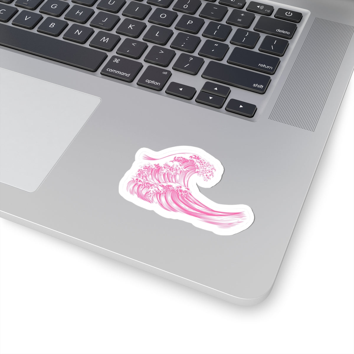 Tropical beach Kiss-Cut Stickers | water bottle sticker, kindle sticker, laptop decal, luggage stickers, reaction stickers, pink stickers
