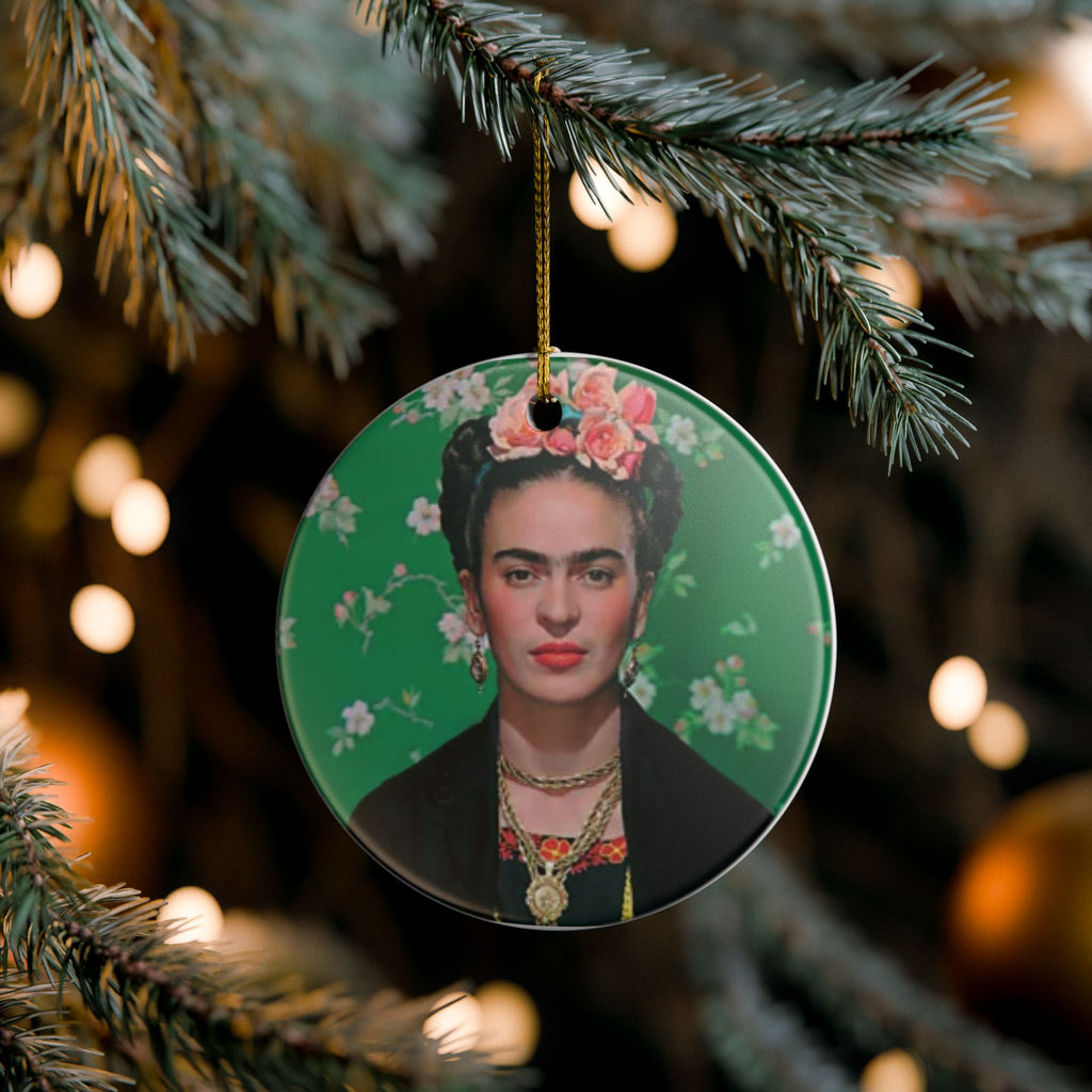 Frida Kahlo Ornament | Frida Kahlo Ceramic Round Decoration