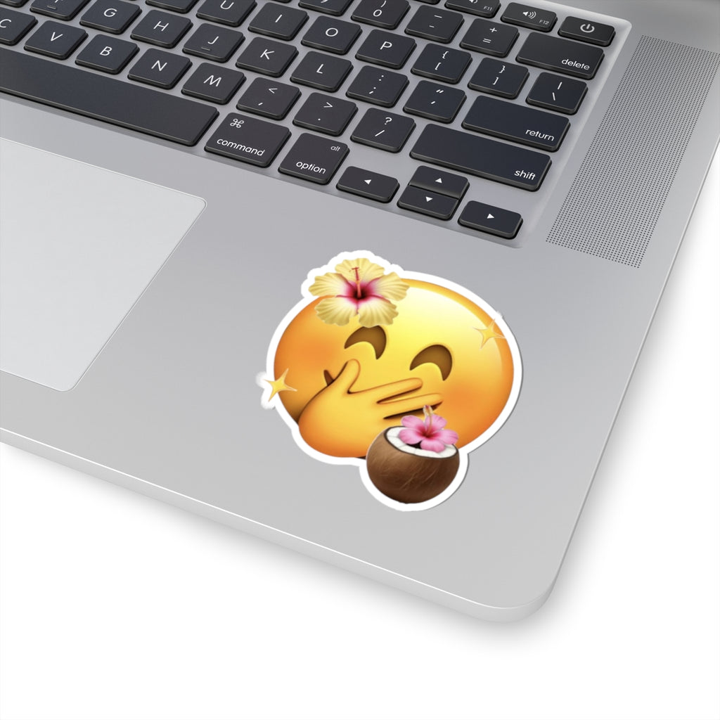 Tropical Cute girlie reaction Kiss-Cut Stickers | water bottle sticker, kindle sticker, laptop decal, luggage stickers, reaction stickers