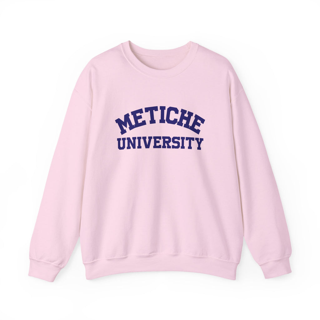 Metiche University Unisex Crewneck Sweatshirt, college sweater, college hoodie, cute spanish sweater funny mexican crewneck, metiche shirt