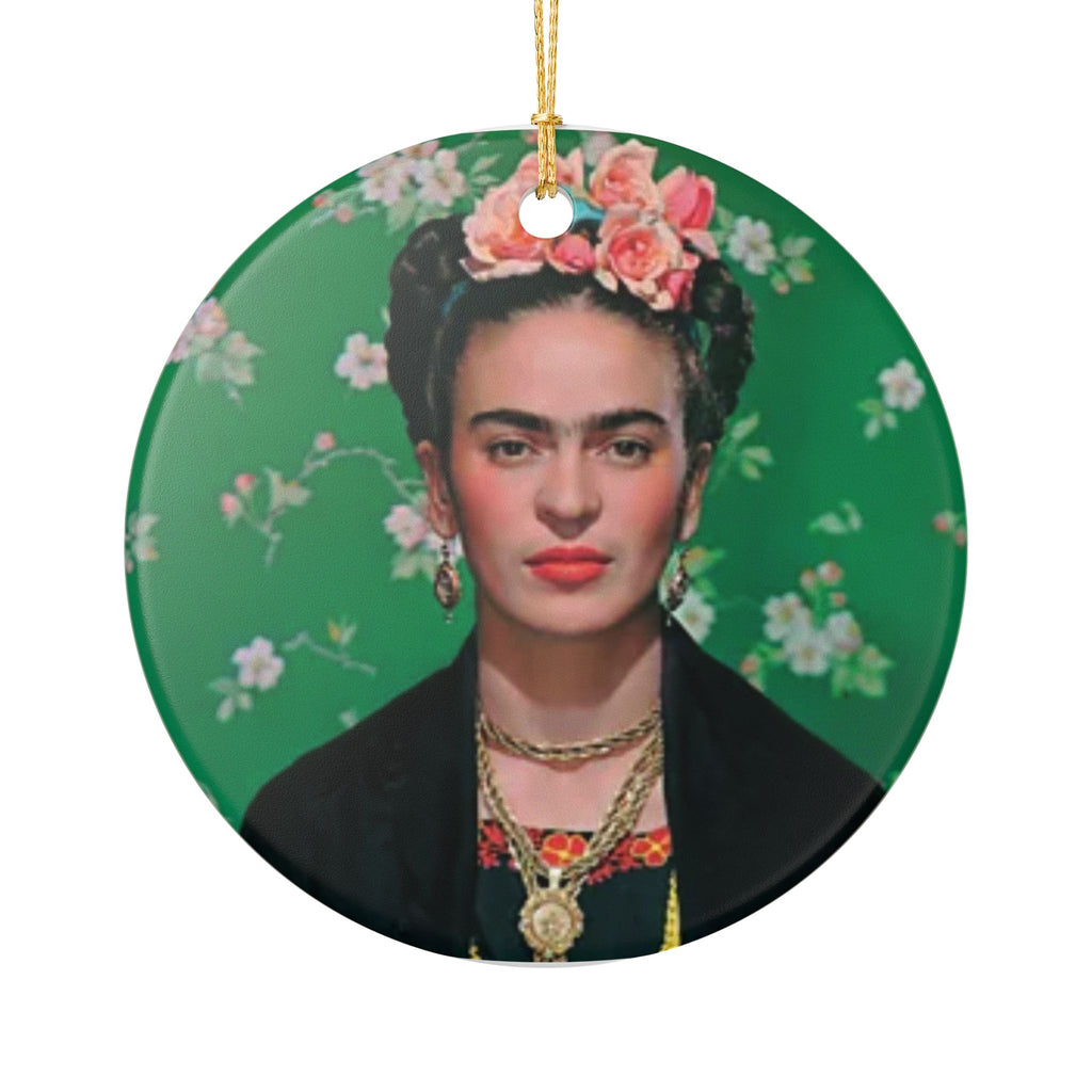 Frida Kahlo Ornament | Frida Kahlo Ceramic Round Decoration