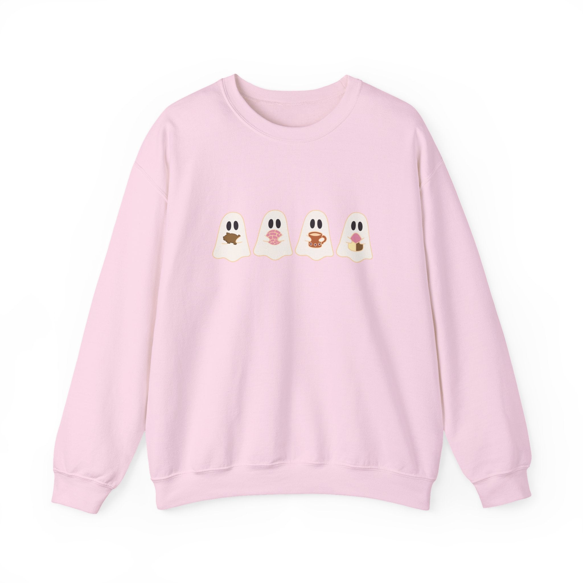 Cefecito Ghost Unisex Crewneck Sweatshirt, cafecito y chisme, cafecito y panesito, cute ghost christmas sweater, halloween ghost sweater